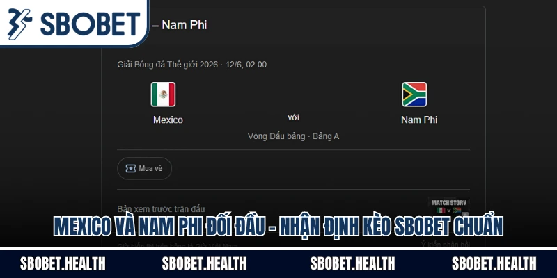 Mexico Và Nam Phi Đối Đầu - Nhận Định Kèo SBOBET Chuẩn